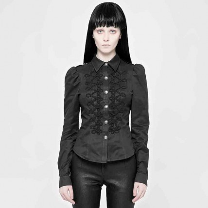 L341 Custom Made To Order Spandex cotton Poplin Military Uniform Buttonhole Loop Slim Shirt Regular Size XS S M L XL & Plus size 1x-10x (SZ16-52)