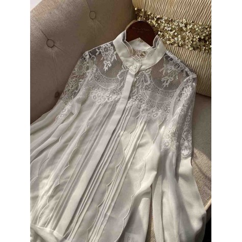 L757 Custom Made To Order Chiffon Black Sexy Women Long Sleeve Shirt Bodysuit Regular Size XS S M L XL & Plus size 1x-10x (SZ16-52)