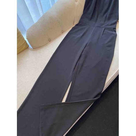 L761 Custom Made To Order Polyester Womans Halter Beaded Wide-Leg Jumpsuit New Regular Size XS S M L XL & Plus size 1x-10x (SZ16-52)