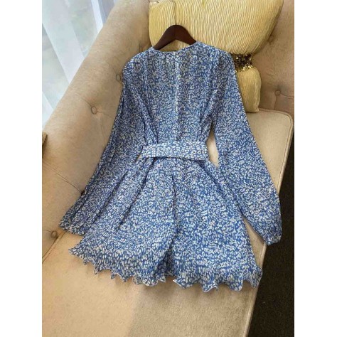 L762 Custom Made To Order Chiffon V-Neck Belted Jumpsuit Floral Shorts Summer Size XS S M L XL 0X1X2X3X4X5X6X7X8X9X10X