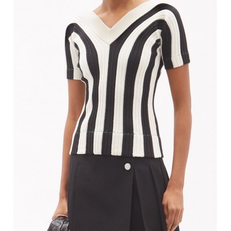 L929 Custom Made to order Cashmere Blend Double V-Neck Contrast Short Sleeve Sweater Regular Size XS S M L XL & Plus size 1x-10x (SZ16-52)