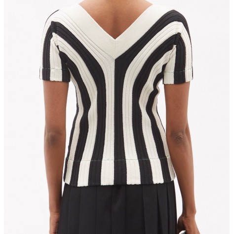 L929 Custom Made to order Cashmere Blend Double V-Neck Contrast Short Sleeve Sweater Regular Size XS S M L XL & Plus size 1x-10x (SZ16-52)