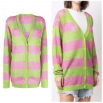 L930 Custom Made to order Cashmere Blend Long Sleeved Contrast Cardigan Sweater New Regular Size XS S M L XL & Plus size 1x-10x (SZ16-52)