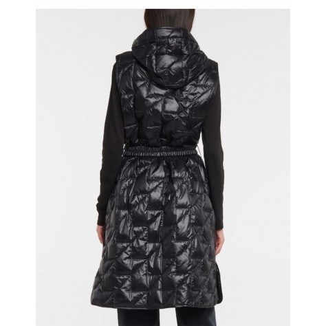 L942 Custom Made to order Down Hooded Belted thickened Quilted Vest Coat Regular Size XS S M L XL & Plus size 1x-10x (SZ16-52)