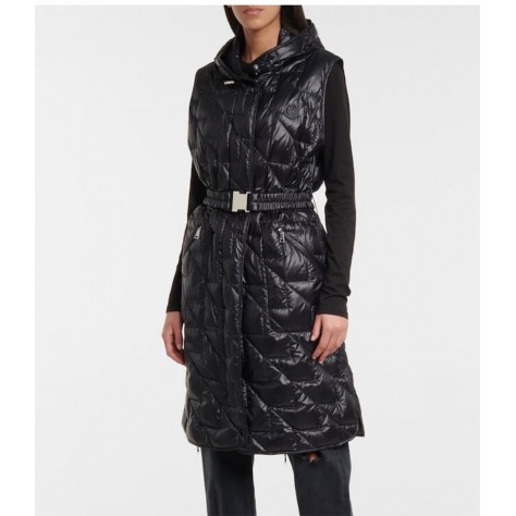 L942 Custom Made to order Down Hooded Belted thickened Quilted Vest Coat Regular Size XS S M L XL & Plus size 1x-10x (SZ16-52)